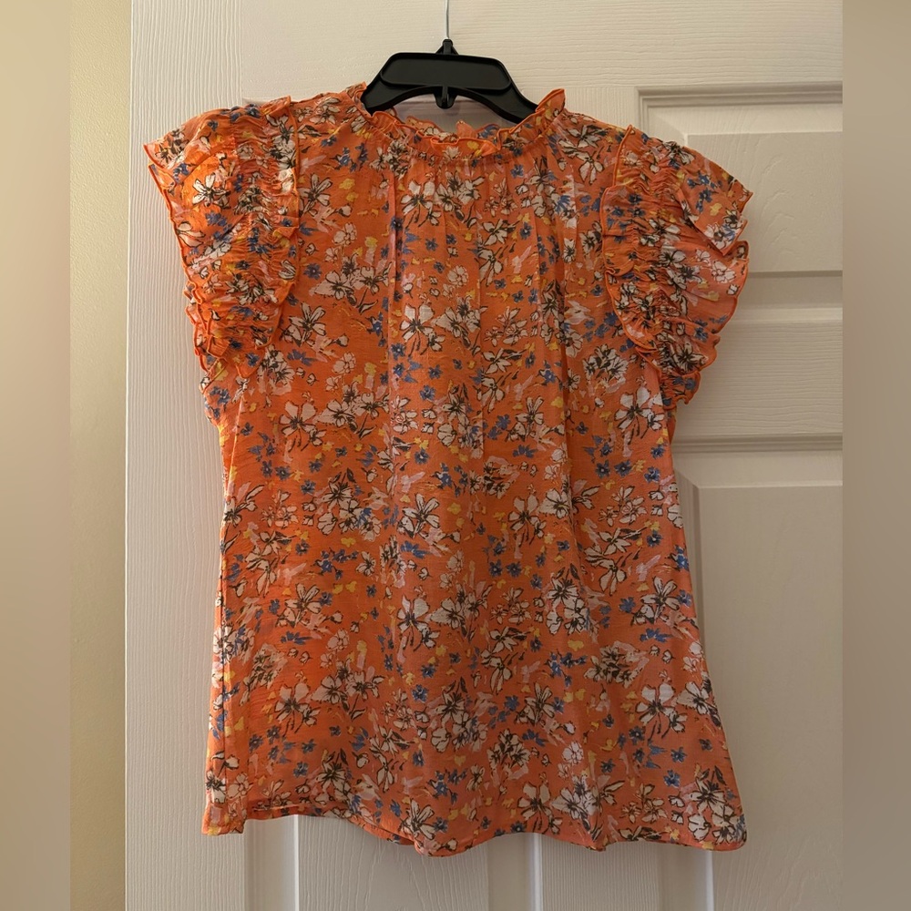 🧡 Nanette Lepore Floral Blouse